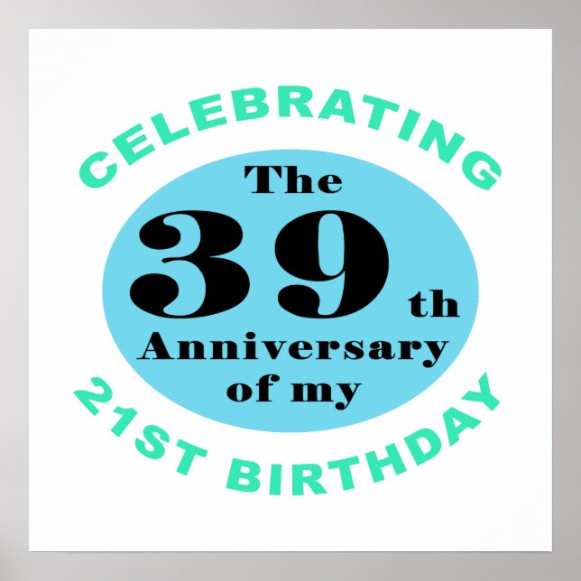Póster 60.º humor de cumpleaños (Frente)