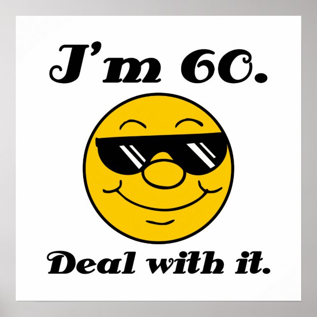 Póster 60.º regalo de la bolsa de cumpleaños (Frente)