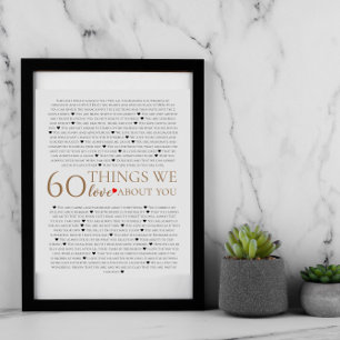 Póster 60 cosas que amamos de ti, 70 cumpleaños 80
