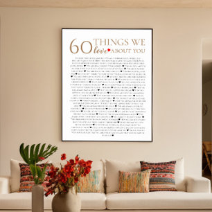 Póster 60 cosas que amamos por ti, 70 cumpleaños 80