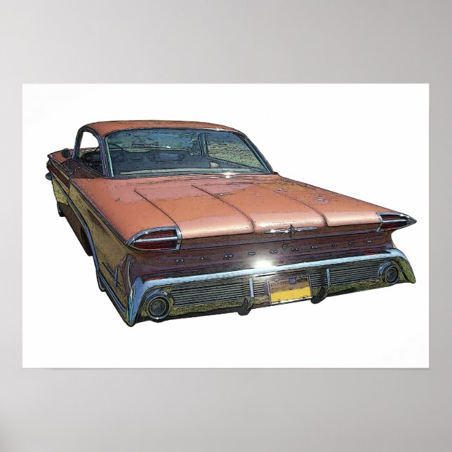 Póster 60 Poster de la vista trasera Oldsmobile (Frente)