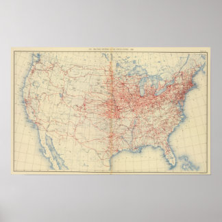 Póster 60 Railroad systems 1890