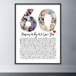 Póster 60 Razones por las que te queremos Collage de cump<br><div class="desc">Celebra el amor y crea recuerdos duraderos con estas Razones por las que te amo Collage de fotos. Esta plantilla de personalizable le permite diseñar un regalo sincero y personalizado que es perfecto para varias ocasiones, desde aniversarios bodas hasta cumpleaños, El día de San Valentín, o simplemente porque. Razones por...</div>