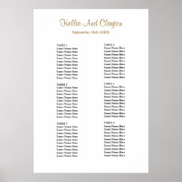 Póster 60 Tabla de asientos Boda simple