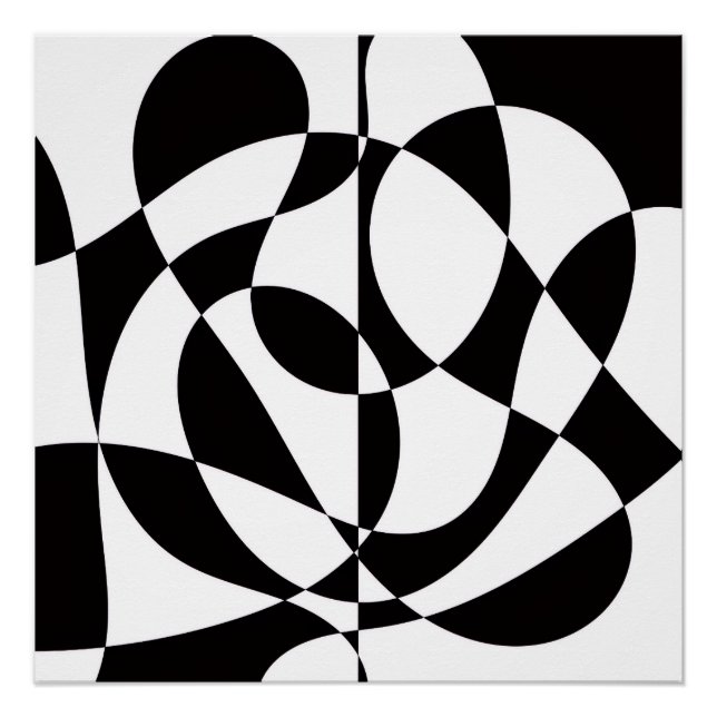 Póster 60s Black and White Abstract (Anverso)