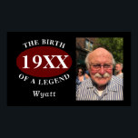Póster 60th Birthday Photo Template Birth Of A Legend<br><div class="desc">Personalized 60th birthday poster photo template celebrating the "Birth Of A Legend". Add the name using our simple template. We also have a range of gifts and party supplies to match.</div>