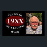 Póster 60th Birthday Photo Template Birth Of A Legend<br><div class="desc">Personalized 60th birthday poster photo template celebrating the "Birth Of A Legend". Add the name using our simple template. We also have a range of gifts and party supplies to match.</div>