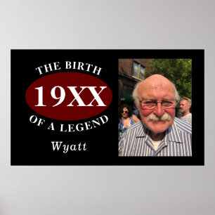 Póster 60th Birthday Photo Template Birth Of A Legend