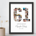 Póster 61.º Collage de fotos de cumpleaños 61<br><div class="desc">Celebra el cumpleaños 61 con este poster de collage de fotos número 61 personalizado. Este regalo de personalizable también es perfecto para el aniversario de los bodas. Es una gran manera de mostrar preciosos recuerdos de tu vida de boda y casada. El poster presenta un collage de fotos que capturan...</div>
