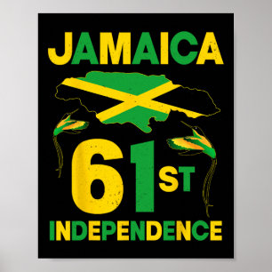 Póster 61° Día de la Independencia de Jamaica desde 1962 