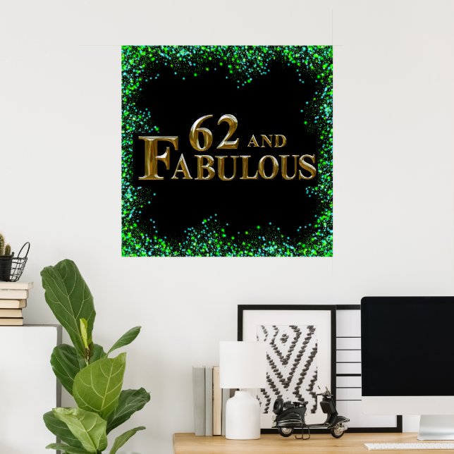Póster 62 cumpleaños (Oficina en casa)