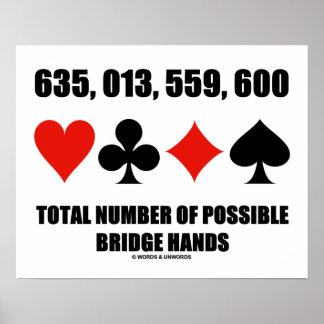 Póster 635.013.559.600 Total No De Posibles Manos Puentes