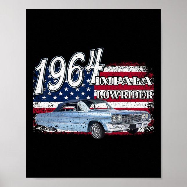 Póster 64 Impala Lowrider Ss 4 De Julio Estadounidense (Frente)