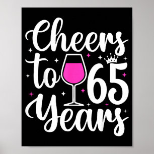 Póster 65 años Cumpleaños número 65 Hombres Mujeres 
