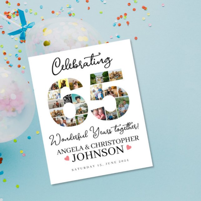 Póster 65 años de matrimonio Collage de fotos Aniversario (Subido por el creador)