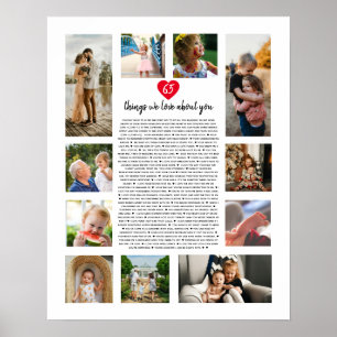 Póster 65 cosas que nos encantan de su fotomontaje de cor