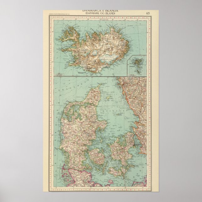 Póster 65 Dinamarca, Islandia (Frente)