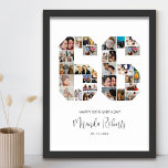 Póster 66.º Collage de fotos de cumpleaños número 66 Pers<br><div class="desc">Celebrar el cumpleaños 66 con este poster de collage de fotos número 66 personalizado. Este regalo de personalizable también es perfecto para el aniversario de los bodas. Es una gran manera de mostrar preciosos recuerdos de tu vida de boda y casada. El poster presenta un collage de fotos que capturan...</div>