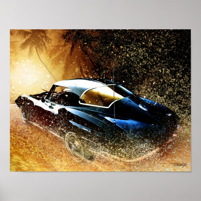 Póster '66 pintura Corvette (Frente)