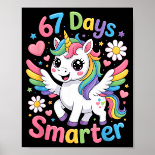 Póster 67º Día De La Escuela 67 Días Más Inteligente Unic