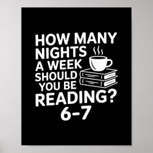 Póster 67 Amante de la lectura divertido meme seis siete