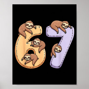 Póster 67 Animales Divertidos 67 Brainrot Juventud Niños 