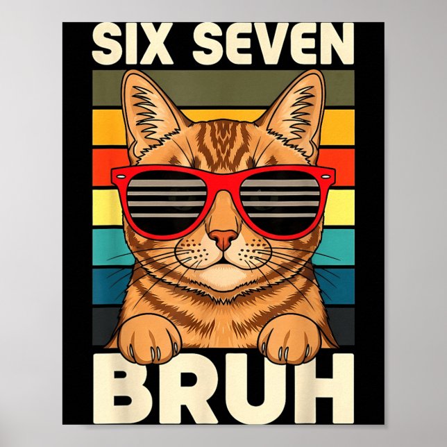 Póster 67 Animals Funny 67 Brainrot Youth Kids Cat 67  (Frente)