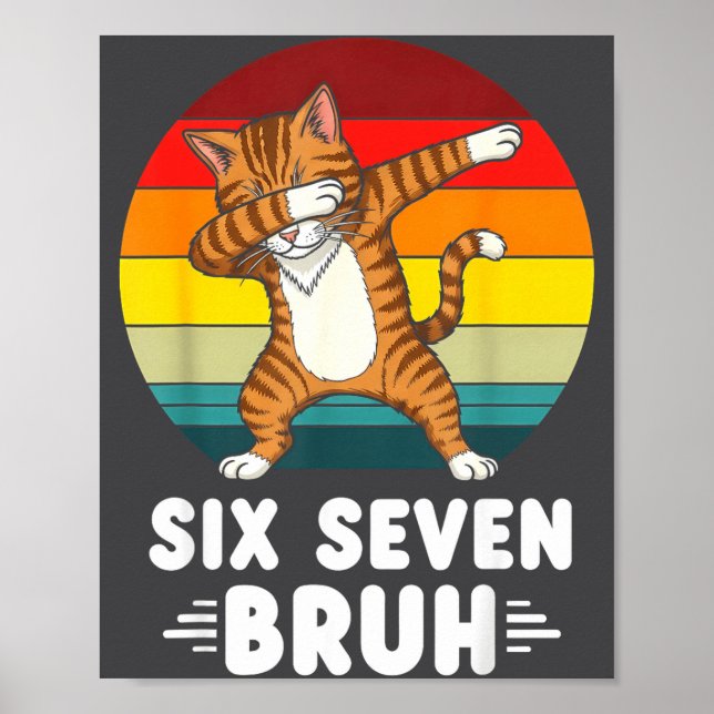 Póster 67 Animals Funny 67 Brainrot Youth Kids Cat 67  (Frente)