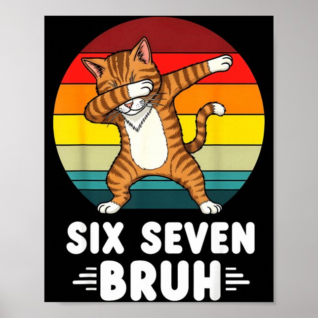 Póster 67 Animals Funny 67 Brainrot Youth Kids Cat 67  (Frente)