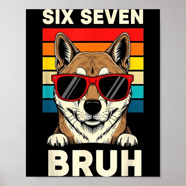 Póster 67 Animals Funny 67 Brainrot Youth Kids Dog 67  (Frente)