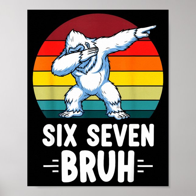 Póster 67 Animals Funny 67 Brainrot Youth Kids Yeti 67  (Frente)