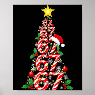 Póster 67 Árbol de Navidad Caña de Caramelo Fiesta Seis S