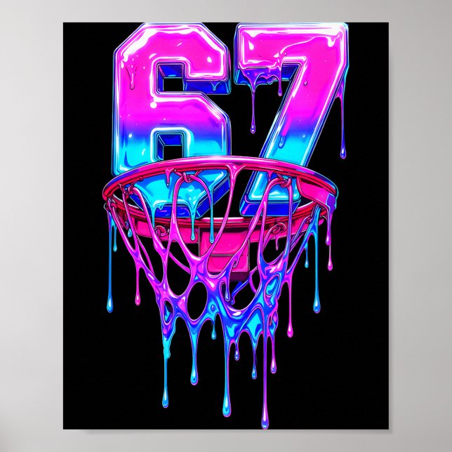 Póster 67 Basketball Drip Six Seven Funny  (Frente)