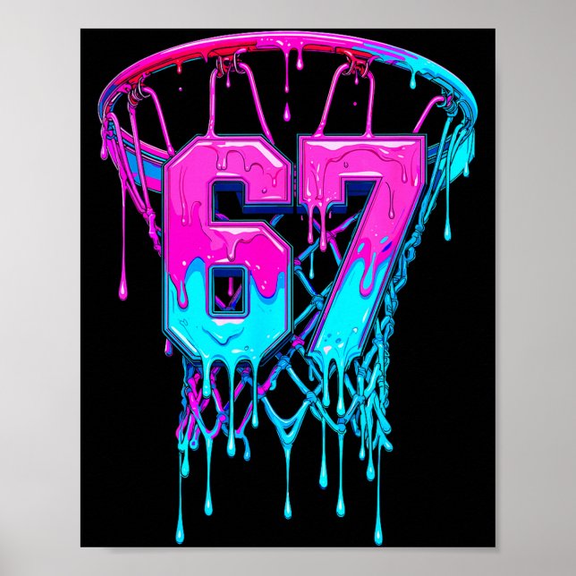 Póster 67 Basketball Drip Six Seven Funny  (Frente)