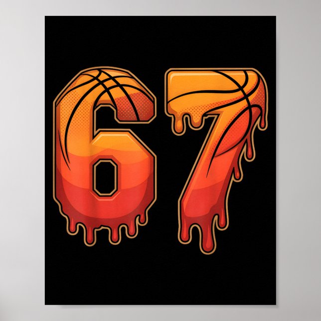 Póster 67 Basketball Gen Alpha Slang Kids Drip Six Seven  (Frente)