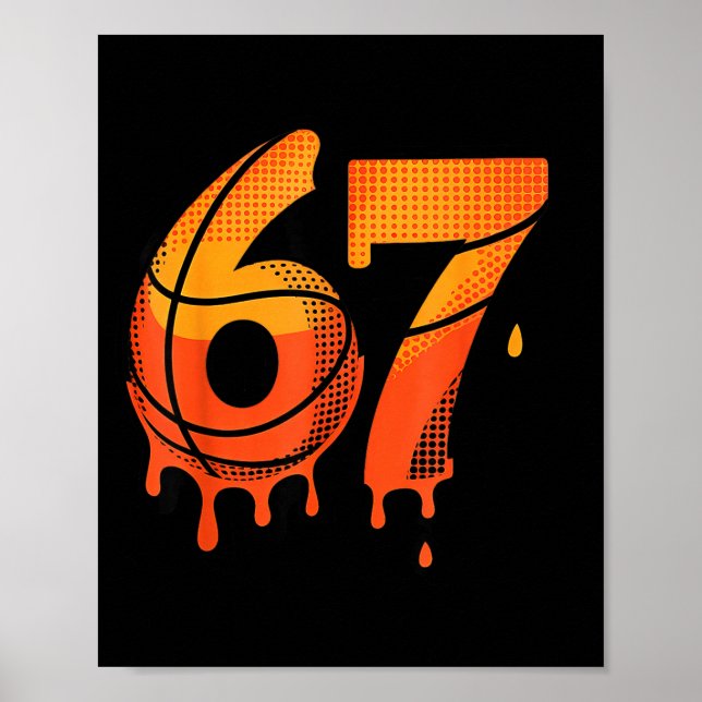 Póster 67 Basketball Ice Cream Drip Six Seven  (Frente)