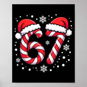 Póster 67 bastones de caramelo Santa
