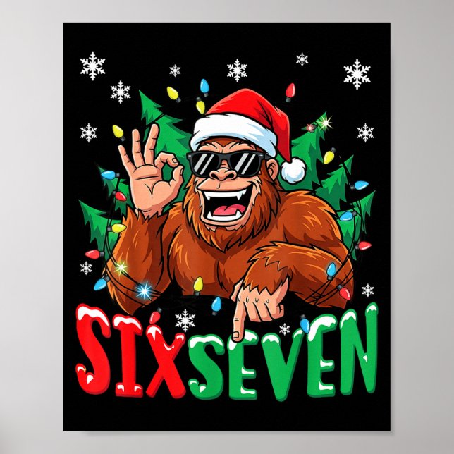 Póster 67 Bigfoot Six Seven Hands Christmas Holiday Boys  (Frente)