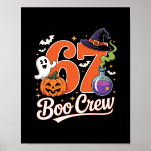 Póster 67 Boo Crew Divertido Halloween Fantasma Bruja Cal