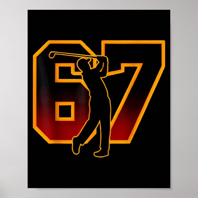 Póster 67 Brainrot Youth Golf Drip - Funny Kids 67  (Frente)