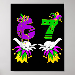 Póster 67 Bufón de Mardi Gras para niños niños niñas muje