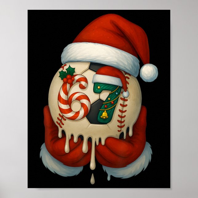 Póster 67 Bysebyll Fútbol Drip Navidad Byll Multi-deporte (Frente)