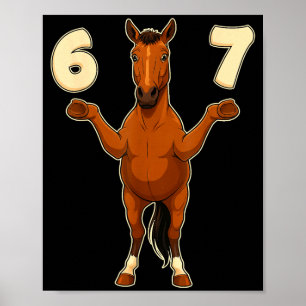 Póster 67 Caballo Divertido Gen Alpha Argot Niños Adolesc