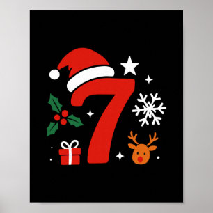 Póster 67 Camiseta de Navidad Pareja Combinación Siete