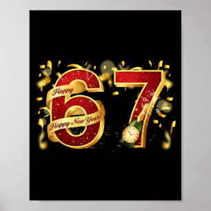 Póster 67 Camiseta de pijama de fiesta de Nochevieja 6 7