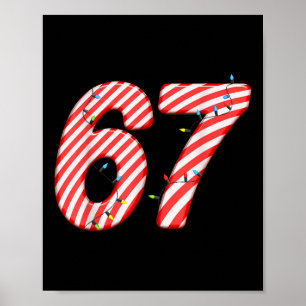 Póster 67 Caña de Caramelo Navidad Seis Siete Navidad Chi