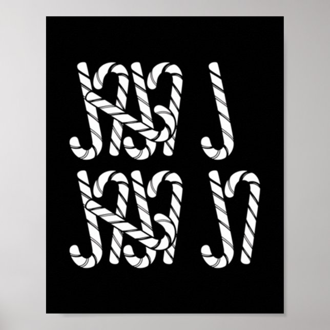 Póster 67 Candy Canes Tally Marks Xmas Long Sleeve  (Frente)