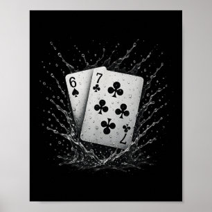 Póster 67 Cartas de Juego Seis Siete Meme Juego de Cartas
