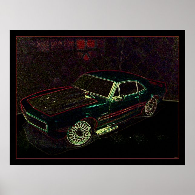 Póster "67" Chevy Camaro (Frente)
