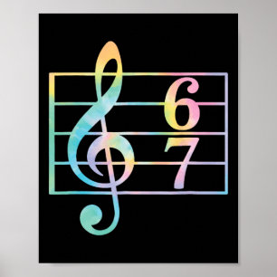Póster 67 Chiste de jerga musical Seis Siete Profesor de